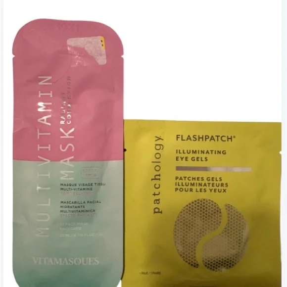 VITAMASQUES Multivitamin Mask and Patchology FlashPatch Eye Gels Set - Picture 1 of 1